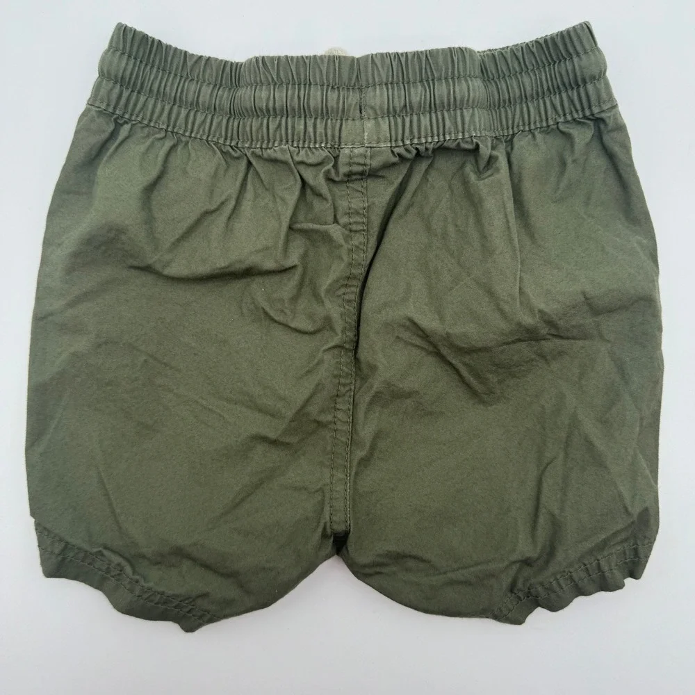 Old Navy Baby Boys Olive Green Pull‎ On Shorts 12-18M Drawstring Cotton